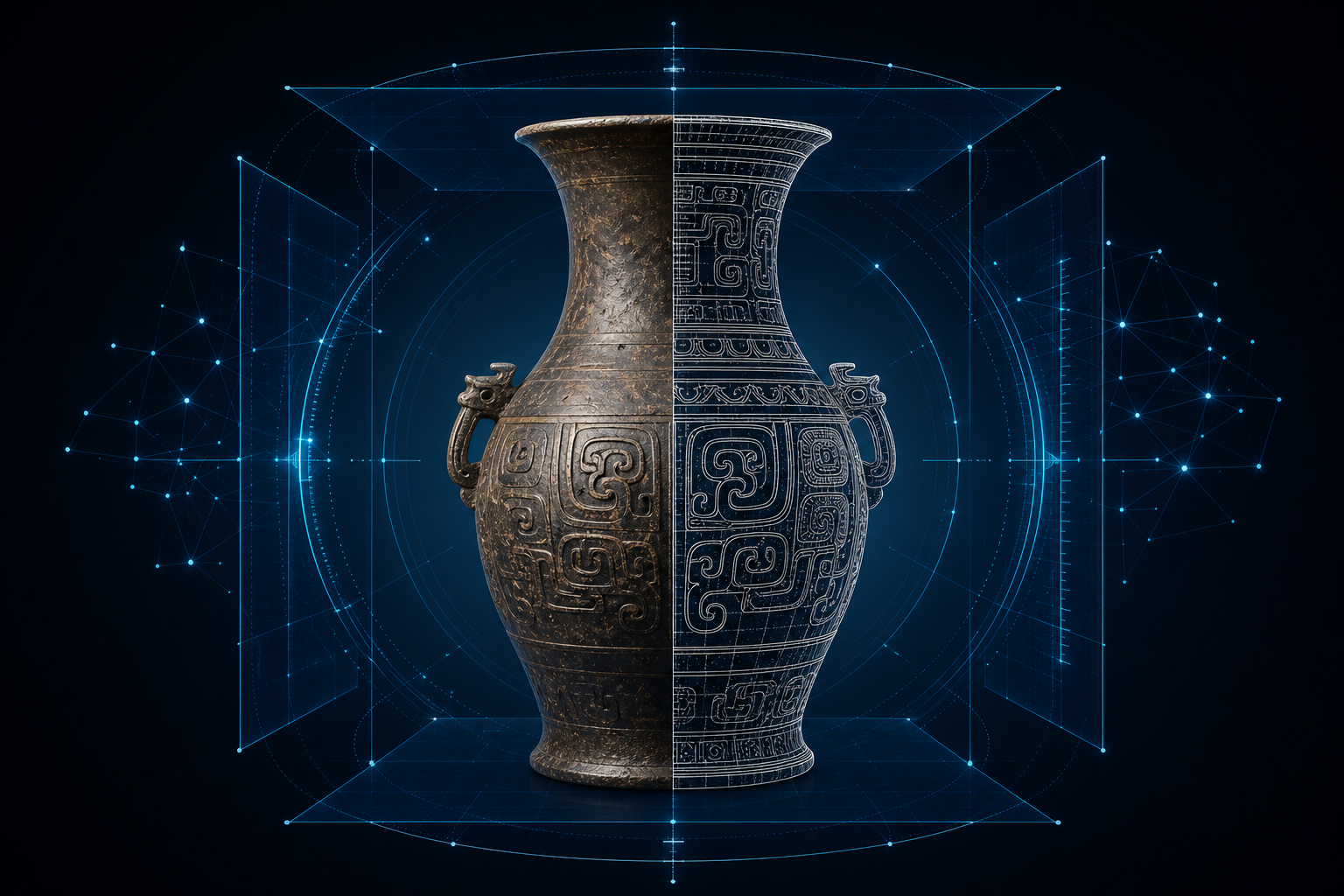 文物实物到线稿的AI转换
